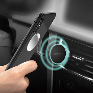 BOROFONE BH6 Серебро Держатель для смартфонов магнитный (в воздуховод)
