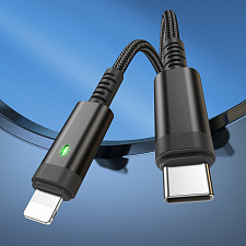 BOROFONE BU38 Черный кабель PD20W (iOS Lighting-TYPE-C) 1.2м