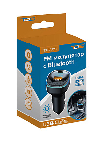 FM-модулятор трансмиттер автомобильный с Bluetooth TDS TS-CAF23