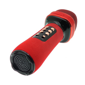 WSTER WS-898 Красный микрофон беспроводной (Bluetooth, динамики, USB)