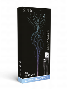 Орбита OT-SMM55 Серый кабель USB 2.4A (microUSB) 1м