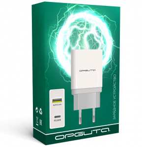 Орбита OT-APU57 Белый ЗУ с TYPE-C/USB (5В, 2400mA)
