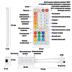 Умная Wi-Fi ARGB гирлянда с Алисой Орбита OT-HOS22