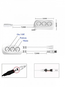 Огонек OG-LDL48 LED контроллер DC 12-24В (Wi-Fi. RGB, 3PIN, пульт)