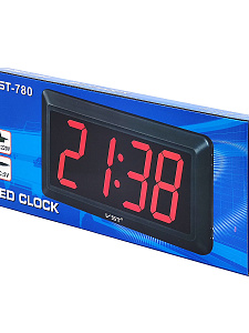Часы настенные электронные сетевые VST 780-1 Красные