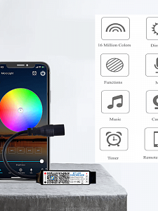 Огонек OG-LDL41 LED контроллер DC 5-24В (Bluetooth, RGB, 4PIN)