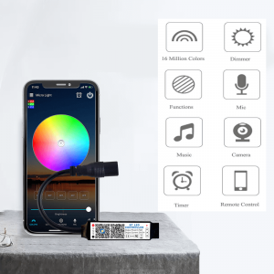 Огонек OG-LDL41 LED контроллер DC 5-24В (Bluetooth, RGB, 4PIN)