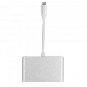 Орбита OT-AVW55 переходник (штекер TYPE-C - гнездо USB 3.0/VGA/TYPE-C) 15см