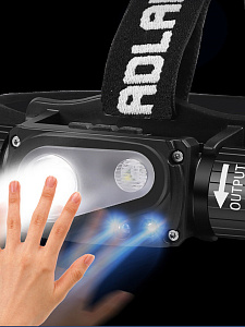 Патриот PT-FLG44 фонарь налобный (2L, 18650, дат.движ)