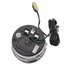 Часы автомобильные с подсветкой, вольтметром и термометром VST 7042V