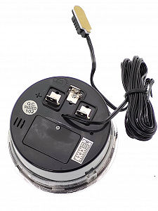 Часы автомобильные с подсветкой, вольтметром и термометром VST 7042V