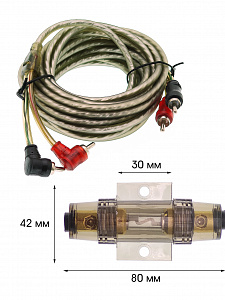 TDS TS-CAD06 Набор кабелей для автоакустики (5м, 10GA)