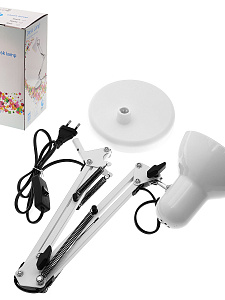 Огонек OG-LDP35 Белый светильник настольный (E27) НЕ В ЗАВОДСКОЙ КОРОБКЕ