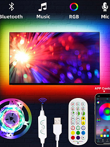 Огонек OG-LDL40 LED набор лента RGB 2*5м (2812,IP20,блок,пульт)