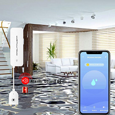 Умный Wi-Fi датчик протечки, контроля воды OT-HOS19