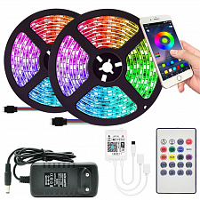 Светодиодная лента с контроллером Wi-Fi 2*10 метров Огонёк OG-LDL50