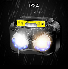 Патриот PT-FLG33 фонарь налобный (3L, аккум, дат.движ)