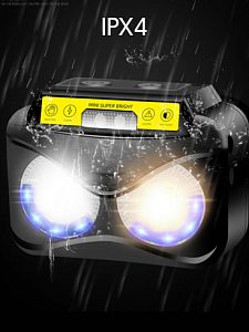 Патриот PT-FLG33 фонарь налобный (3L, аккум, дат.движ)