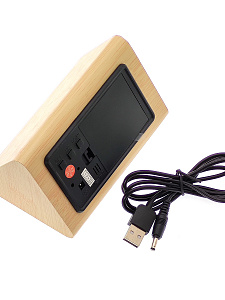 VST 864-1 Красные часы настольные (СВЕТЛО-коричневые)(без блока)