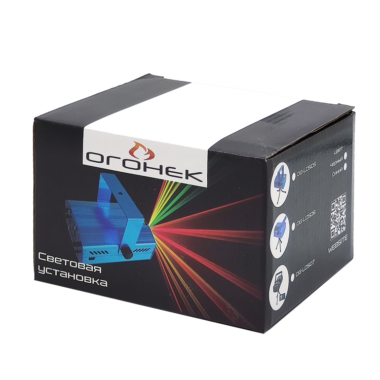 Лазерная световая установка для дома 2 в 1 с MP3 Огонёк OG-LDS06 Черная