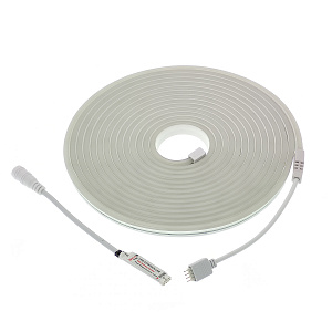 Светодиодная лента Неоновая 5м с адаптером питания IP65 Огонёк OG-LDL47 RGB