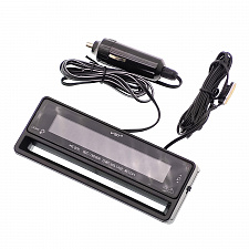 Часы автомобильные с подсветкой, вольтметром и термометром VST 7010V