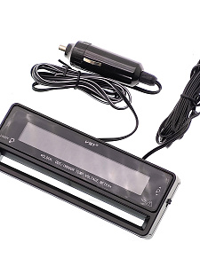 Часы автомобильные с подсветкой, вольтметром и термометром VST 7010V