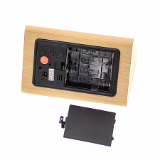 VST 864-1 Красные часы настольные (СВЕТЛО-коричневые)(без блока)