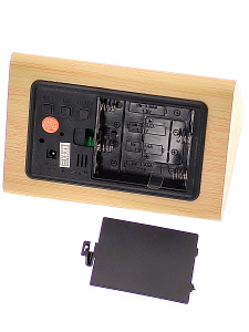 VST 864-1 Красные часы настольные (СВЕТЛО-коричневые)(без блока)