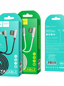 HOCO U42 Черный кабель USB 2.4A (iOS Lighting) 1.2м