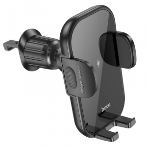 HOCO HW4 Черный держатель для смартфонов + беспроводное ЗУ 10W (в воздуховод)