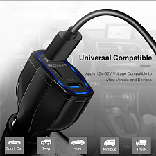 TDS TS-CAU33 Черный ЗУ авто USB (QC3.0,3500mA)