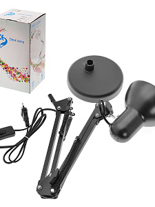 Лампа настольная для школьника E27 Огонёк OG-LDP35 Черная