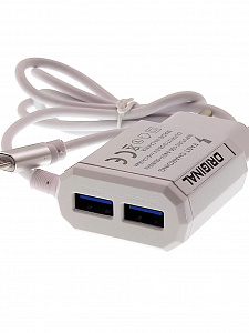 Орбита OT-APU12 ЗУ с 2*USB + кабель Micro USB (5B, 2500mA)