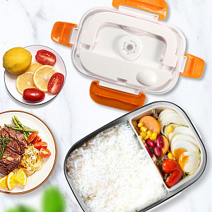 Ланч бокс для еды с подогревом в авто 12/220В Огонёк OG-HOG02 Зеленый