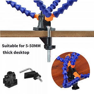 Третья рука для пайки с лупой 4 руки Помощник PM-INP23