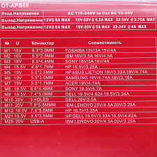 Орбита OT-APB65 адаптер питания (100Вт, 13 разъёмов)