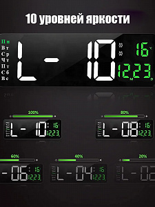 Часы настенные электронные с температурой и пультом Орбита OT-CLW19 Белые
