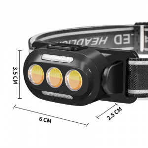 Фонарь налобный, фонарик аккумуляторный Следопыт PT-FLG48B