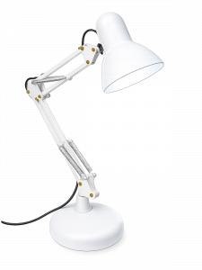 Огонек OG-LDP35 Белый светильник настольный (E27) НЕ В ЗАВОДСКОЙ КОРОБКЕ