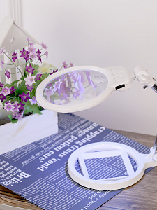 Лупа настольная с подсветкой на гибкой ноге Орбита INL53