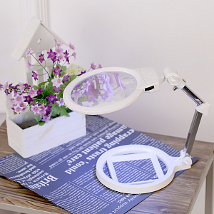 Лупа настольная с подсветкой на гибкой ноге Орбита INL53