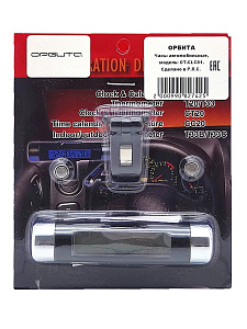 Часы автомобильные электронные с термометром Орбита OT-CLC01