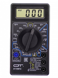 Мультиметр цифровой с прозвонкой тестер тока и напряжения Орбита OT-INM12
