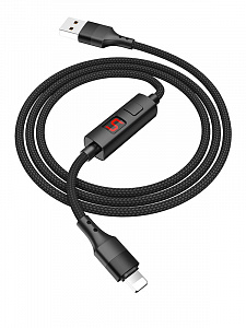 HOCO S13 Черный кабель USB 2.4A (iOS Lighting) 1.2м