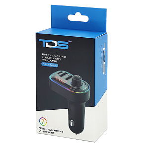 FM-модулятор трансмиттер автомобильный с Bluetooth TDS TS-CAF12