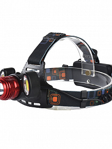 Фонарь налобный, фонарик аккумуляторный Следопыт PT-FLG02