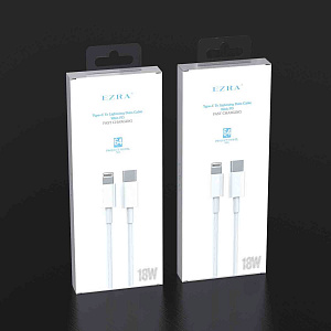 EZRA DC64 Белый кабель PD 3A (iOS Lighting-TYPE-C) 1м