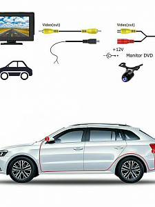 Камера заднего вида автомобильная накладная 500ТВЛ TDS TS-CAV15