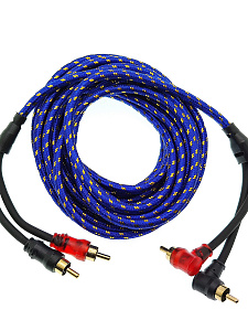 Межблочный аудио кабель 2RCA для авто 5 метров TDS TS-CAD08